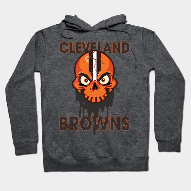 Cleveland Browns SkullyDawg Hoodie by Goin Ape Studios